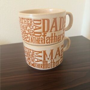 VTG Mom and Dad Coffee Mugs